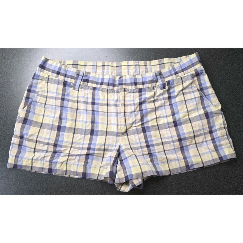 AMERICAN EAGLE‎ 10 Stretch Cotton Plaid Madras Shorts Y2K Chino Mini Shorties